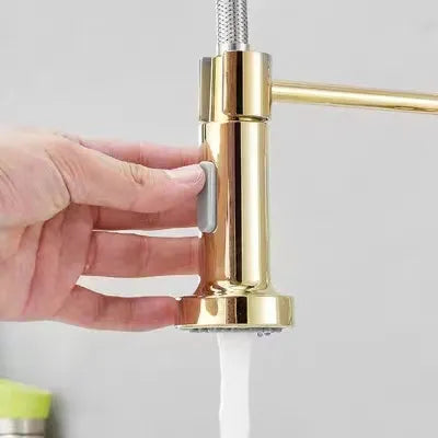 Single Lever Pull Out Spring Spout Kitchen Faucet